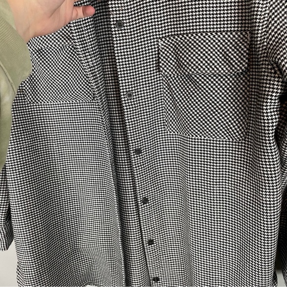 Abercrombie & Fitch Soft A&F Houndstooth Shirt Jacket Size L - Picture 9 of 9